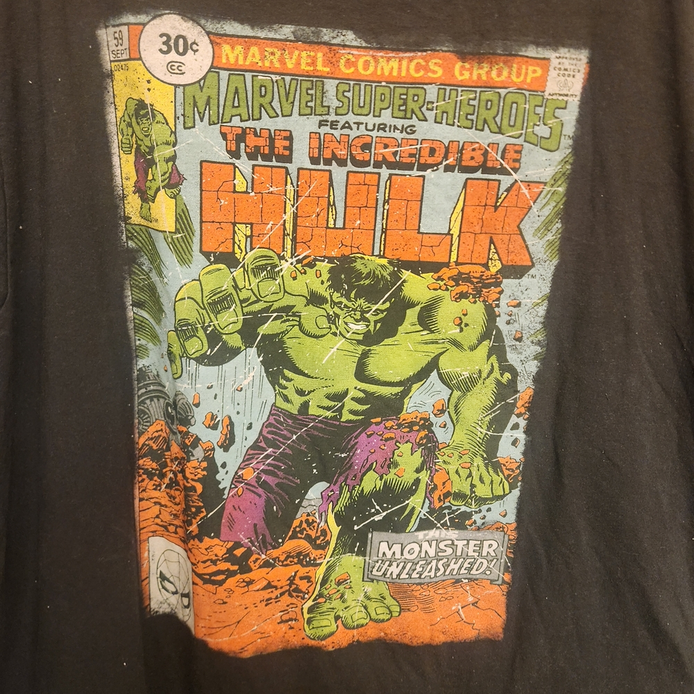 Marvel The Incredible Hulk Vintage Comic Cover Tee - Black
